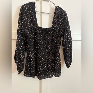 Madewell Lucie Floral Peplum Top- Size 10